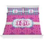 Colorful Trellis Comforter Set - King (Personalized)