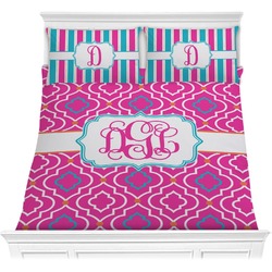 Colorful Trellis Comforter Set - Full / Queen (Personalized)