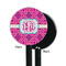 Colorful Trellis Black Plastic 5.5" Stir Stick - Single Sided - Round - Front & Back