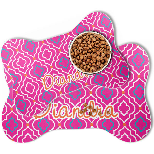 Colorful Trellis Bone Shaped Dog Mats - MAIN