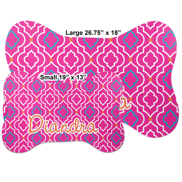 Colorful Trellis Bone Shaped Mat Comparison