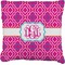 Colorful Trellis Faux-Linen Throw Pillow 16" (Personalized)