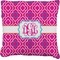 Colorful Trellis Faux-Linen Throw Pillow 18" (Personalized)
