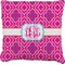 Colorful Trellis Faux-Linen Throw Pillow 20" (Personalized)