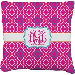 Colorful Trellis Faux-Linen Throw Pillow 26" (Personalized)
