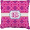 Colorful Trellis Faux-Linen Throw Pillow 26" (Personalized)