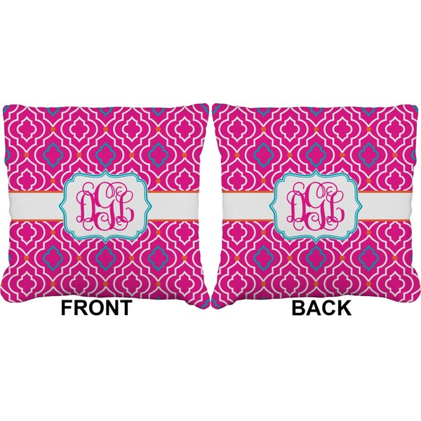 Colorful Trellis Burlap Pillow Approval