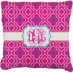 Colorful Trellis Faux-Linen Throw Pillow (Personalized)