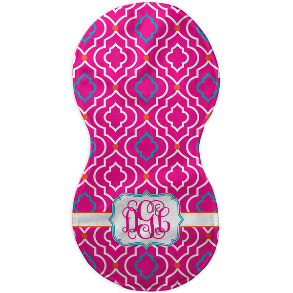 Colorful Trellis Burp Peanut Shaped Flat