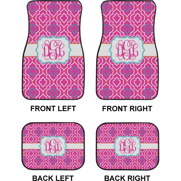 Colorful Trellis  Car Floor Mats Set (2F + 2B)