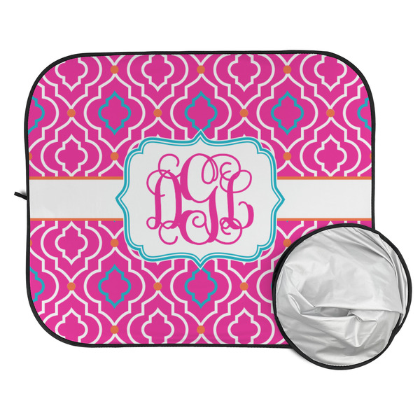 Colorful Trellis Car Sun Shades - FOLDED & UNFOLDED