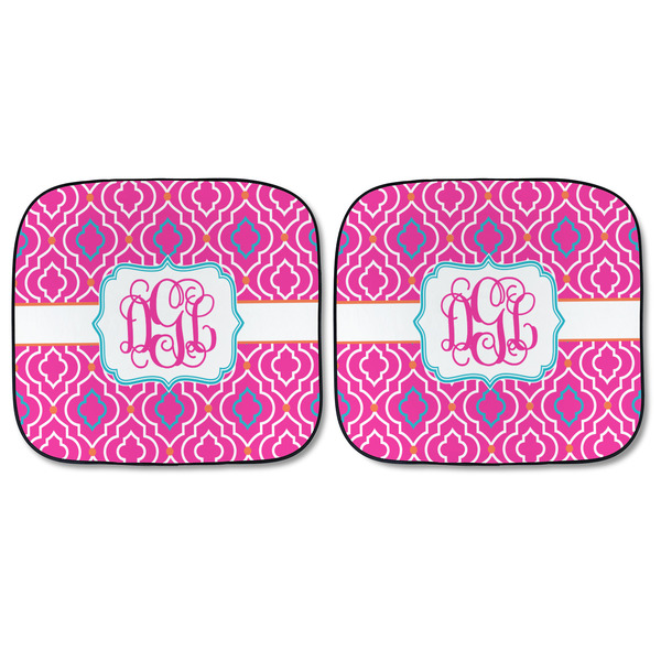 Colorful Trellis Car Sun Shades - FRONT