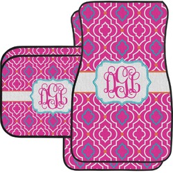 Colorful Trellis Car Floor Mats Set - 2 Front & 2 Back (Personalized)