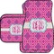 Colorful Trellis Car Floor Mats Set - 2 Front & 2 Back (Personalized)