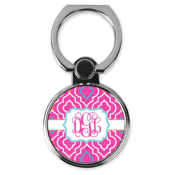 Custom Colorful Trellis Cell Phone Ring Stand & Holder (Personalized)