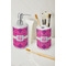 Colorful Trellis Ceramic Bathroom Accessories - LIFESTYLE (toothbrush holder & soap dispenser)