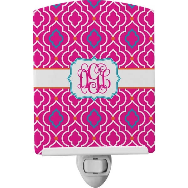 Custom Colorful Trellis Ceramic Night Light (Personalized)