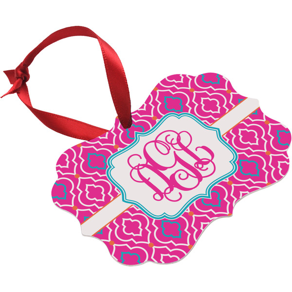 Colorful Trellis  Christmas Ornament