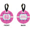 Colorful Trellis  Circle Luggage Tag (Front + Back)