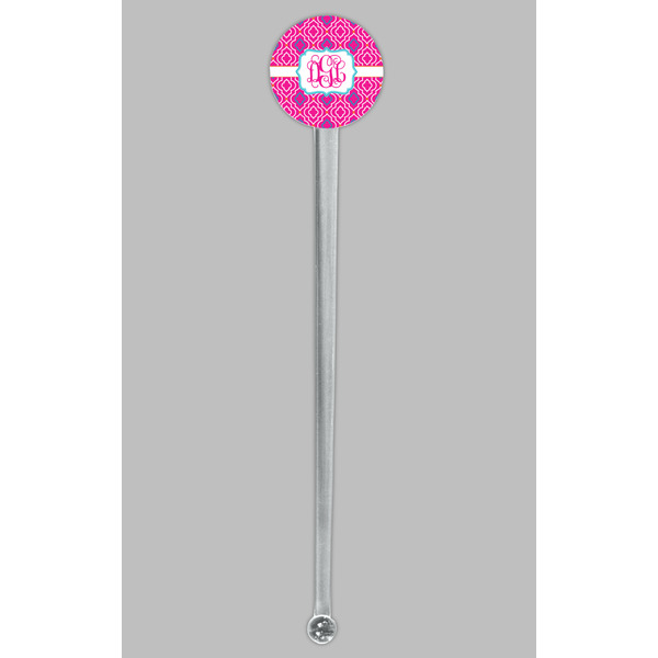 Colorful Trellis Clear Plastic 7" Stir Stick - Round - Single Stick