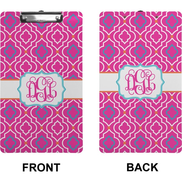 Colorful Trellis  Clipboard (Legal) (Front + Back)