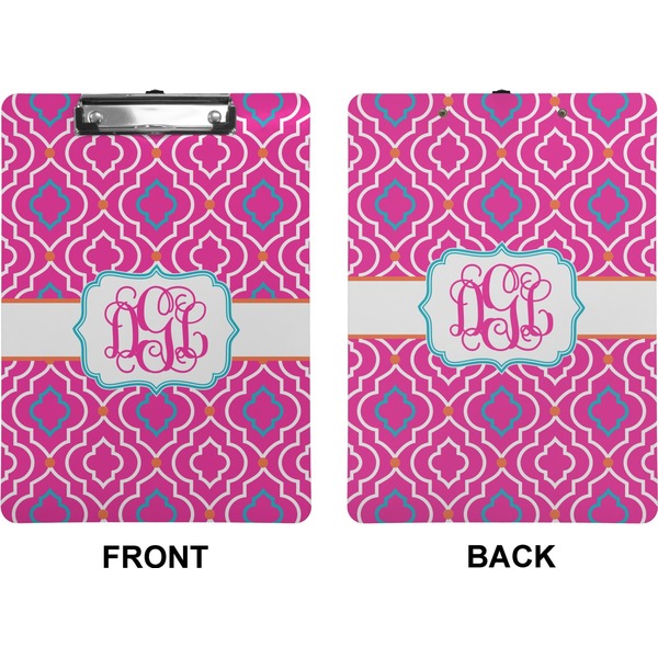 Colorful Trellis  Clipboard (Letter) (Front + Back)
