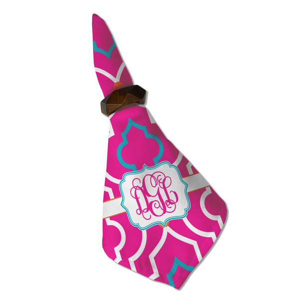 Colorful Trellis Cloth Napkins - Personalized Dinner (Folded in Ring) (MAIN)