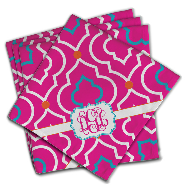 Custom Colorful Trellis Cloth Napkins (Set of 4) (Personalized)