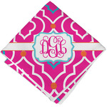 Colorful Trellis Cloth Napkin w/ Monogram