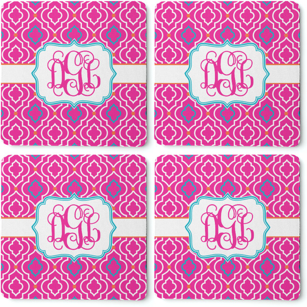 Colorful Trellis Coaster Rubber Back - Apvl