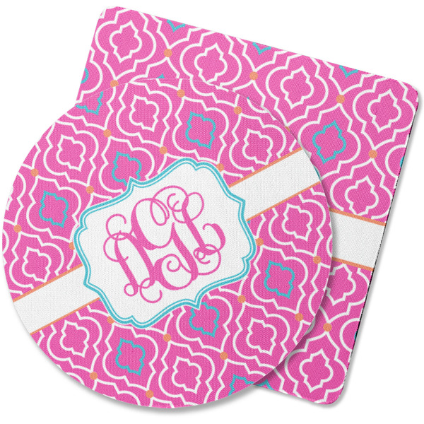 Custom Colorful Trellis Rubber Backed Coaster (Personalized)