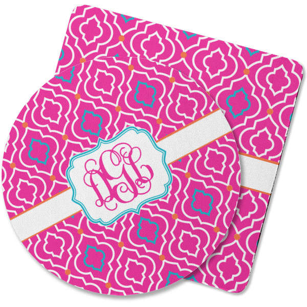 Custom Colorful Trellis Rubber Backed Coaster (Personalized)
