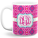 Colorful Trellis 11 Oz Coffee Mug - White (Personalized)