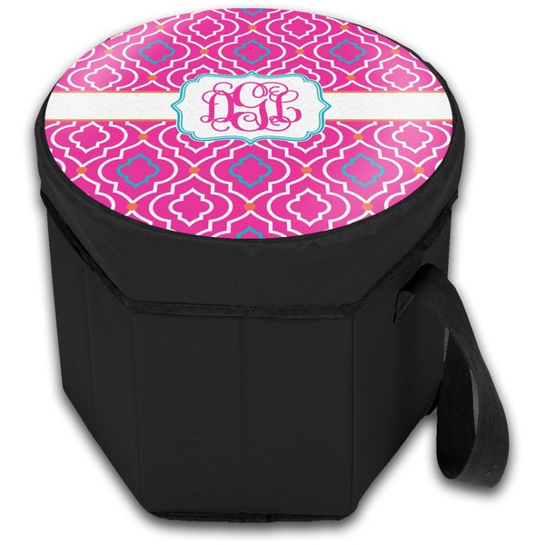 Colorful Trellis  Collapsible Personalized Cooler & Seat (Closed)