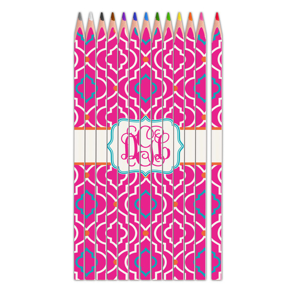 Custom Colorful Trellis Colored Pencils (Personalized)