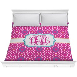 Colorful Trellis Comforter - King (Personalized)