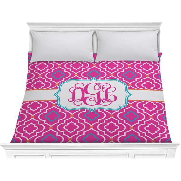 Custom Colorful Trellis Comforter - King (Personalized)