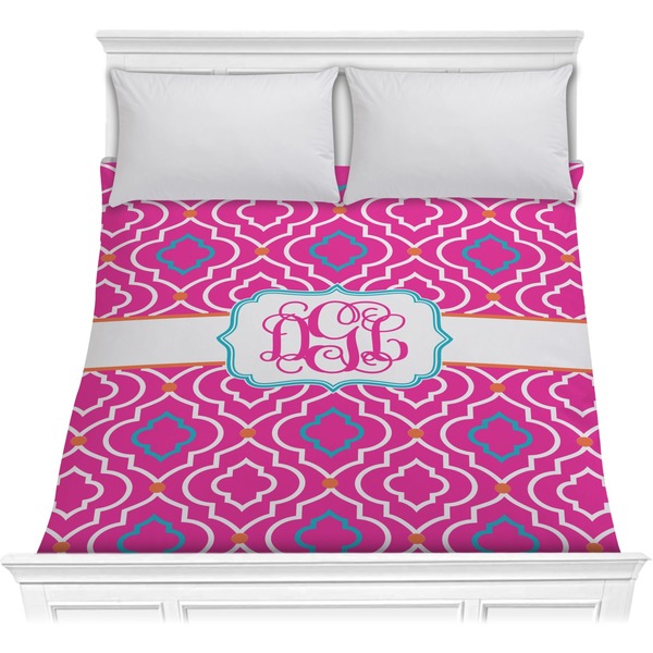 Custom Colorful Trellis Comforter - Full / Queen (Personalized)