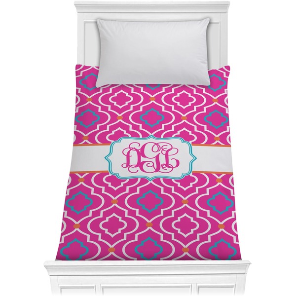 Custom Colorful Trellis Comforter - Twin XL (Personalized)