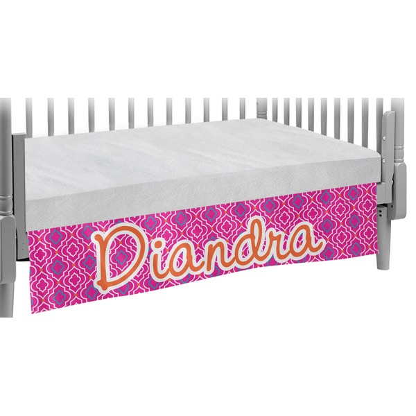 Custom Colorful Trellis Crib Skirt (Personalized)