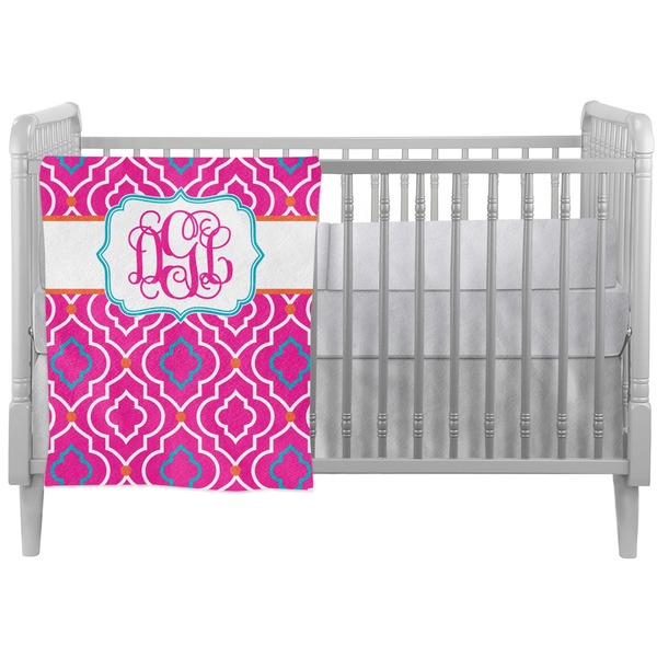 Custom Colorful Trellis Crib Comforter / Quilt (Personalized)