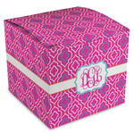 Colorful Trellis Cube Favor Gift Boxes (Personalized)