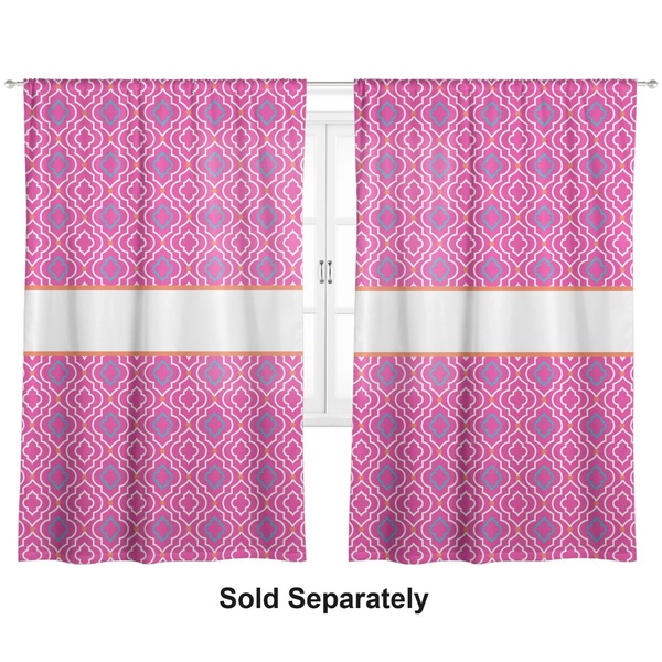 Custom Colorful Trellis Curtain Panel - Custom Size