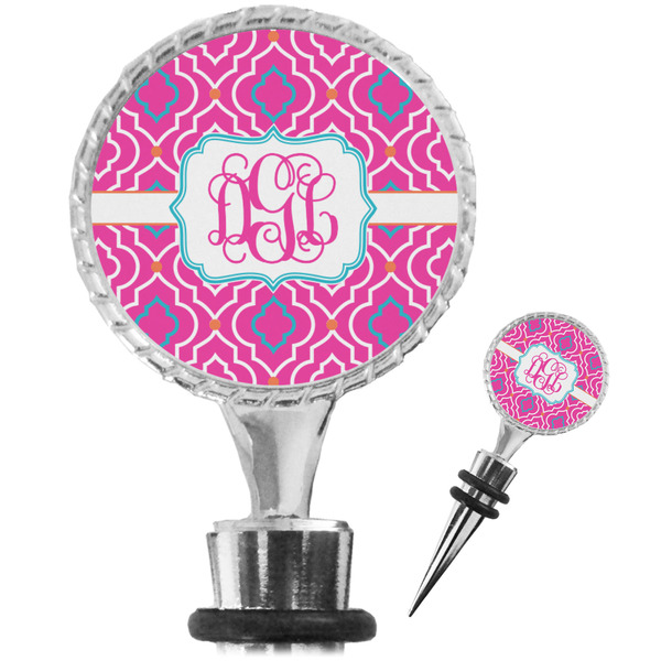 Custom Colorful Trellis Wine Bottle Stopper (Personalized)