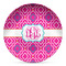 Colorful Trellis Microwave Safe Plastic Plate - Composite Polymer (Personalized)