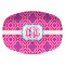 Colorful Trellis Plastic Platter - Microwave & Oven Safe Composite Polymer (Personalized)
