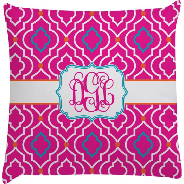 Custom Colorful Trellis Decorative Pillow Case (Personalized)