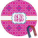 Colorful Trellis Round Fridge Magnet (Personalized)