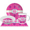 Colorful Trellis Dinner Set - 4 Pc (Personalized)