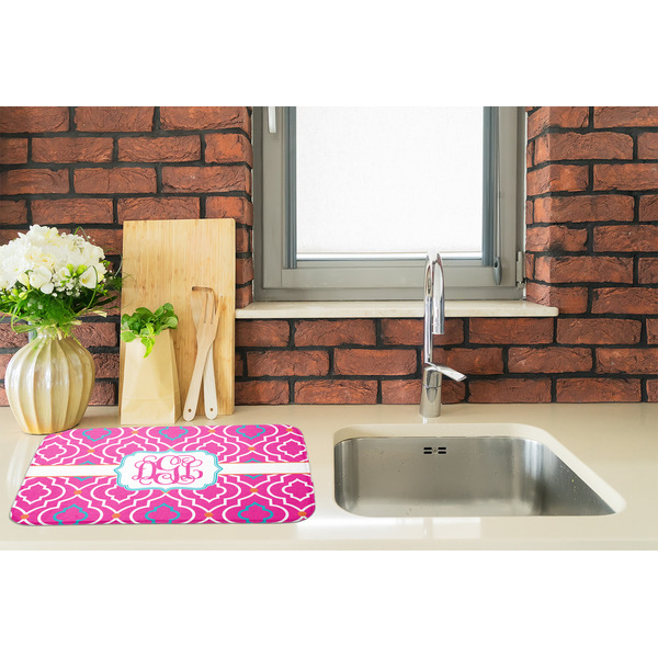 Colorful Trellis Dish Drying Mat - LIFESTYLE 2